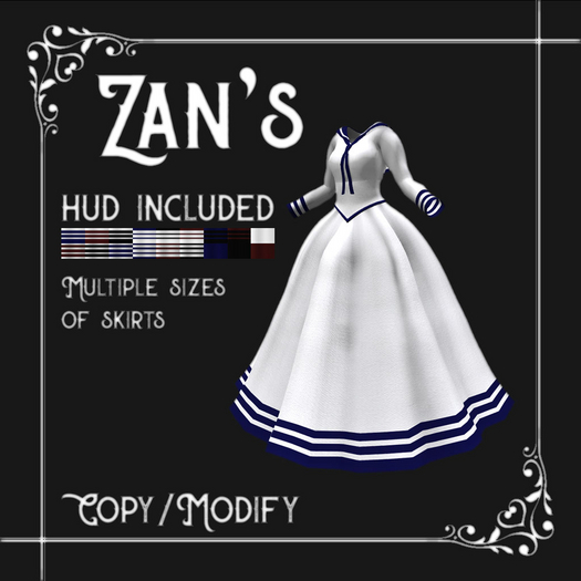 Second Life Marketplace Zan's sailor gown with shirt